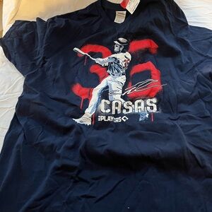 Red Sox  Casas #36 Navy Graphic Baseball T-Shirt